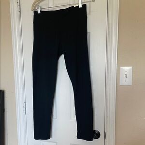 Aerie offline OG regular rise cotton blend black leggings, size large